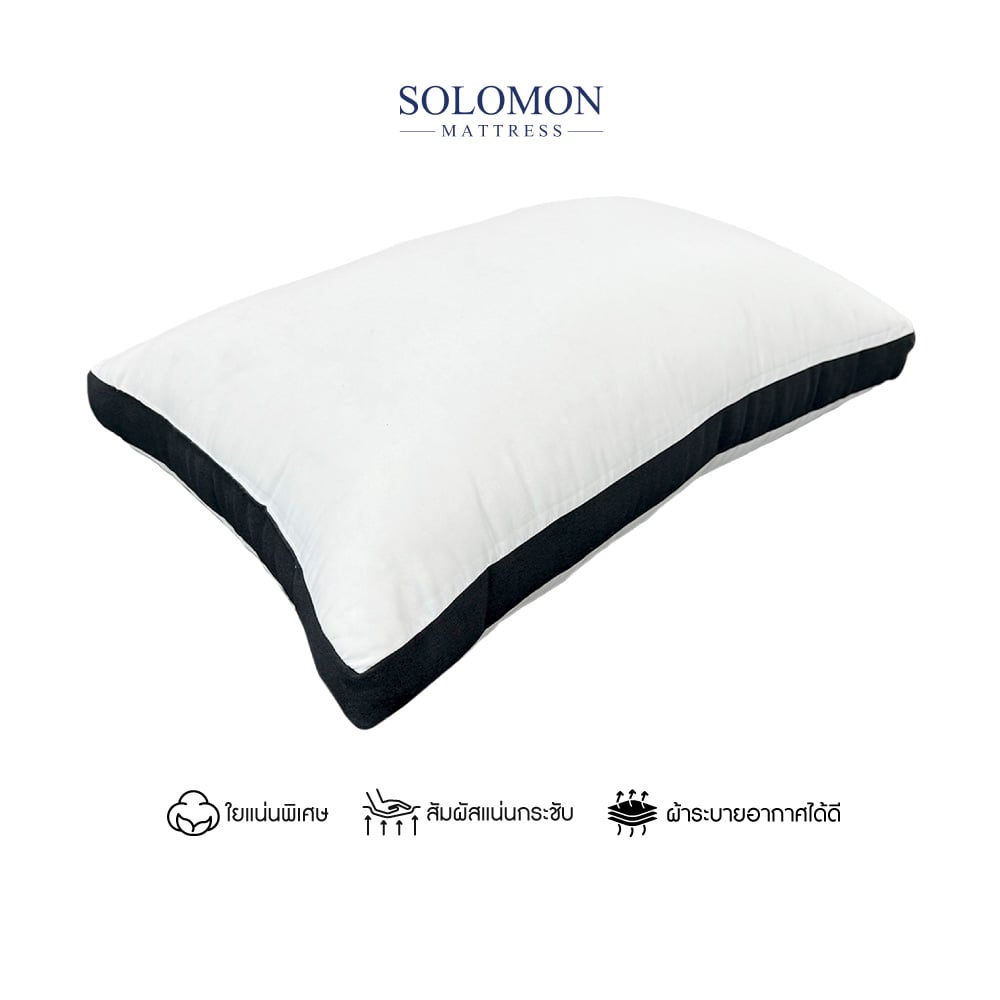 หมอนหนุนสุขภาพ SIZE M SOLOMON ใย 1,700 คุณภาพพรีเมียม รุ่น SILENT_0